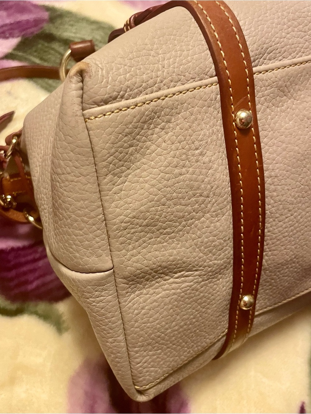 Dooney & Bourke Bristol satchel Mauve Italian pebbled leather - Picture 7 of 8